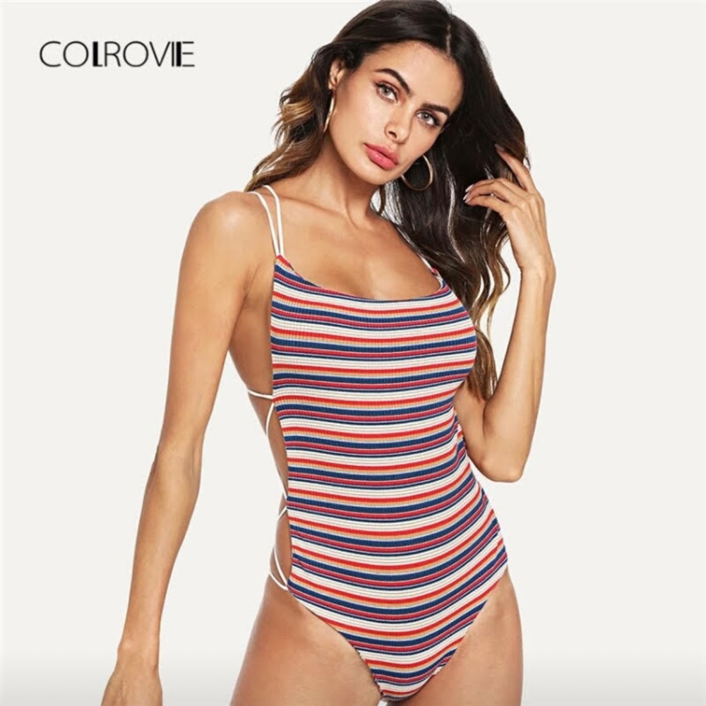 Striped bodysuit